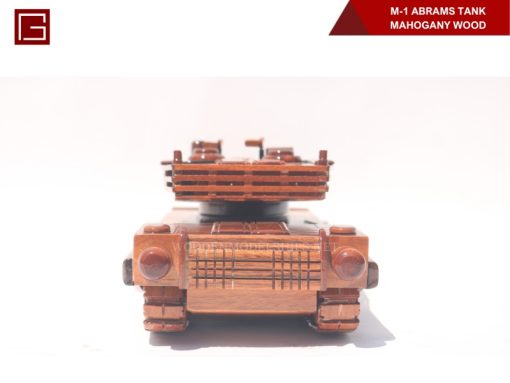 M-1 Abrams Tank Mahogany Wood-07