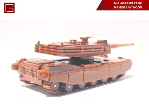 M-1 Abrams Tank Mahogany Wood-08