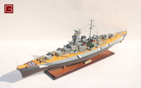 The BISMARCK warship model is a meticulously crafted miniature replica with up to 95% accuracy, designed for decoration and collection purposes.
