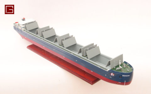 Bulk Carrier Model Crafted To Closely Replicate The Real Vessel, Featuring Flexible And Functional Hatch Covers.