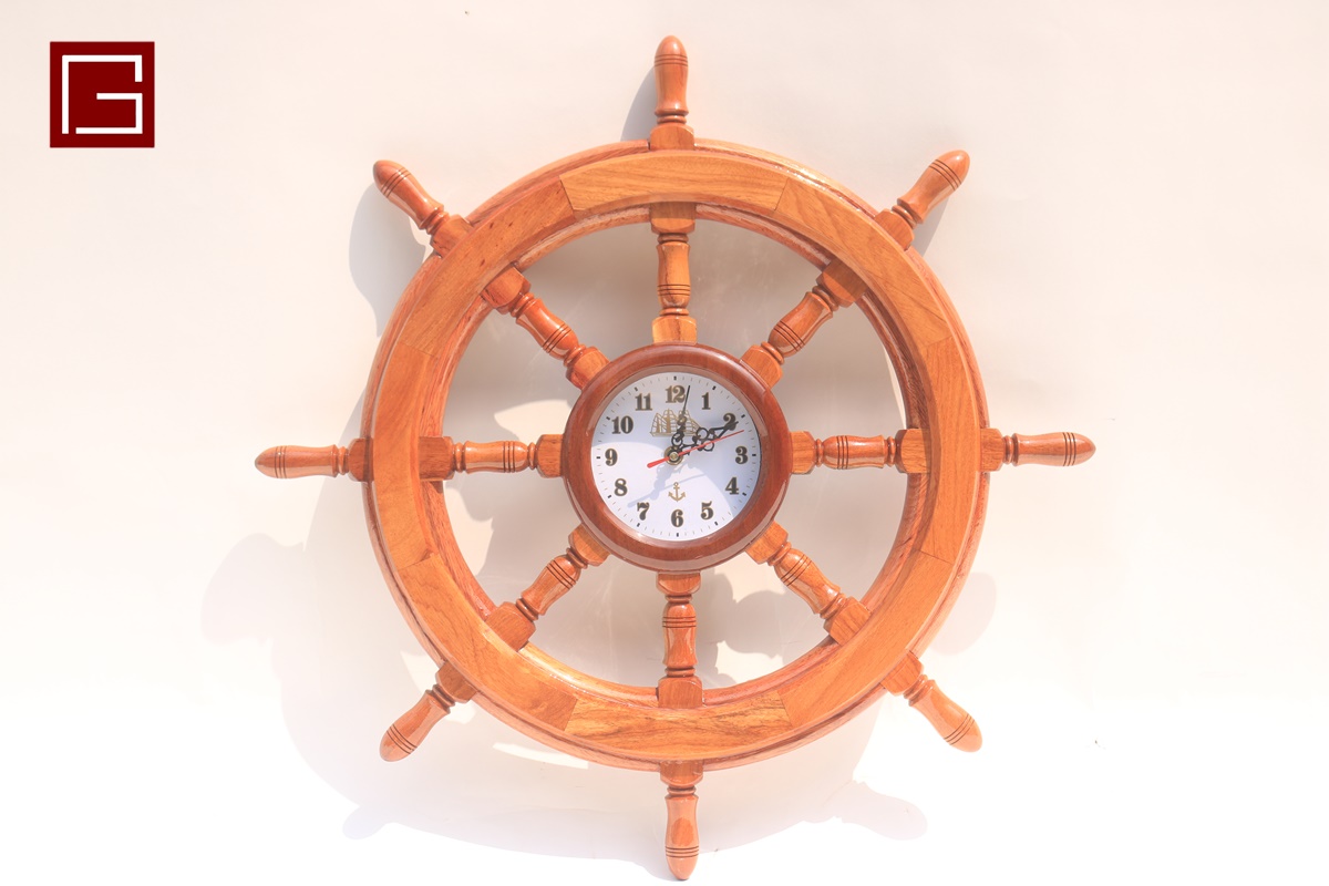 Nagina International Hs 24 Inch Nautical Ship Wheel Clock (1)