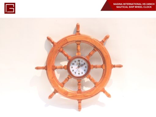 Nagina International Hs 24inch Nautical Ship Wheel Clock-01