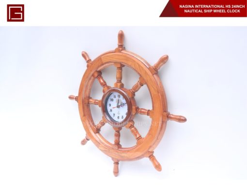 Nagina International Hs 24inch Nautical Ship Wheel Clock-04