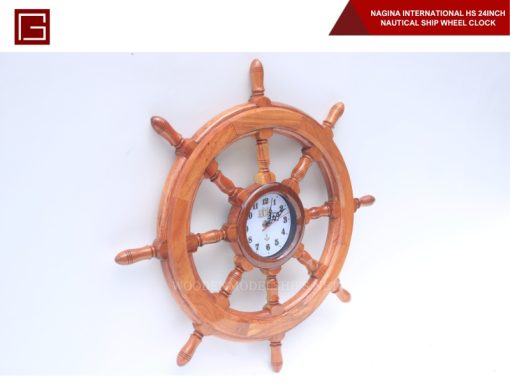 Nagina International Hs 24inch Nautical Ship Wheel Clock-05