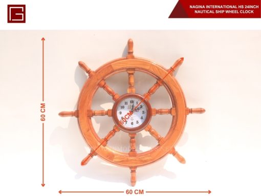 Nagina International Hs 24inch Nautical Ship Wheel Clock-06